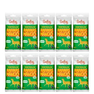 10 x Smiling Fruktbollar Mango/Ananas/Lime, 40 g
