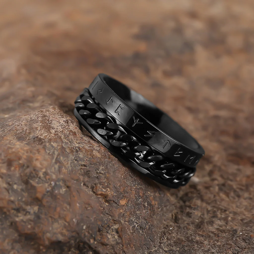 Svart Viking Ring - Bild 3